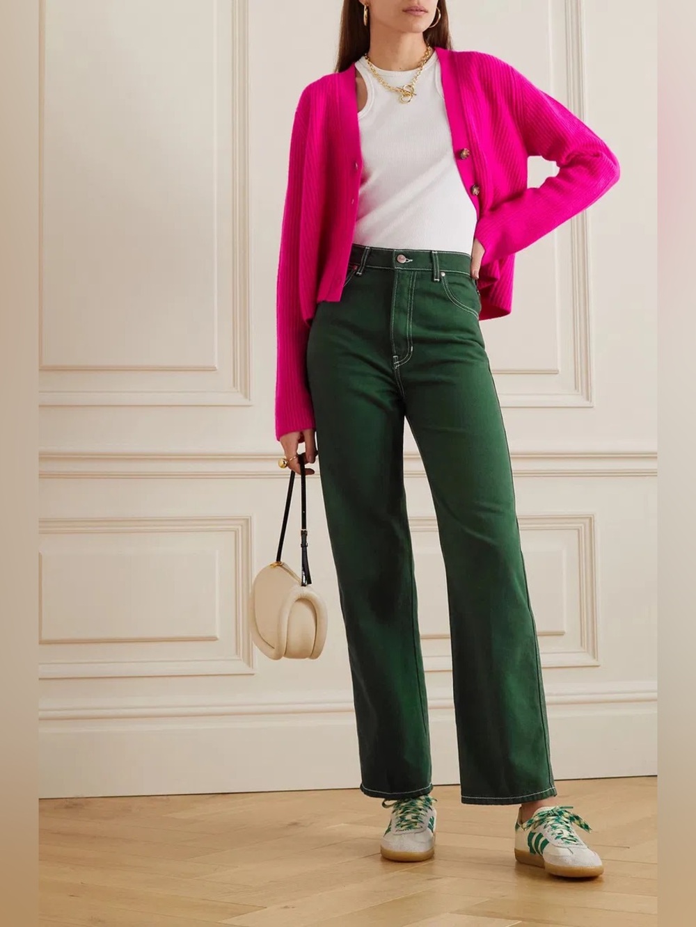 Reformation Cowboy High Rise Straight Jeans in Emerald